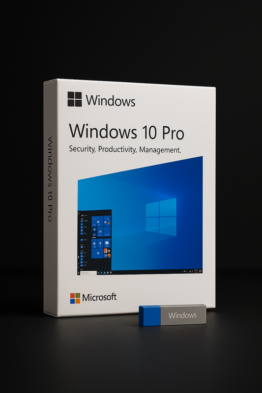 Windows 10 Pro – License Card + Installation USB Drive